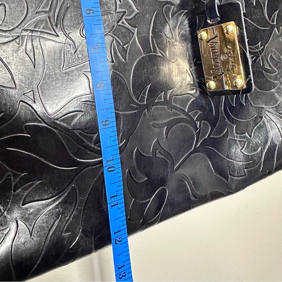 Valentina Italia Black Leather Handbag 🇮🇹✨ - Picture 7 of 8